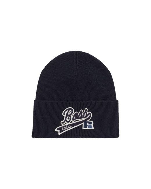 HUGO BOSS Wool Hugo - Ribbed Beanie Hat 