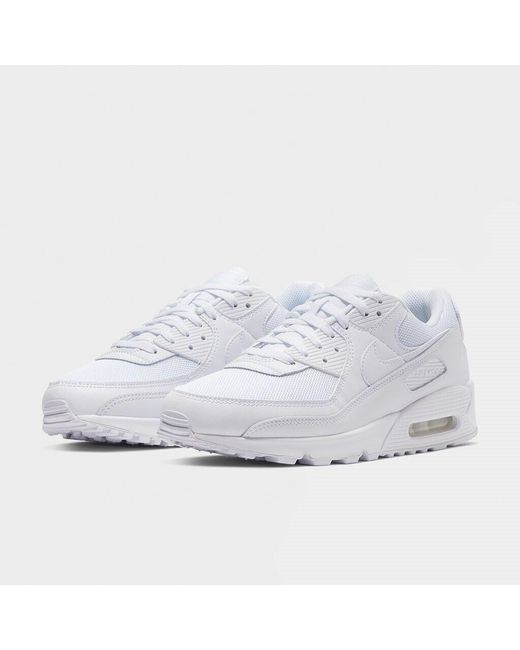 Nike White Air Max 90 Recraft Cn8490-100 Triple Leather Running Shoes Jab4 for men