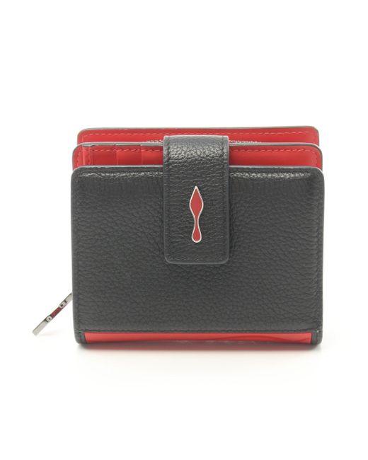 Christian Louboutin Red Paloma Mini Wallet Bi-fold Wallet Leather