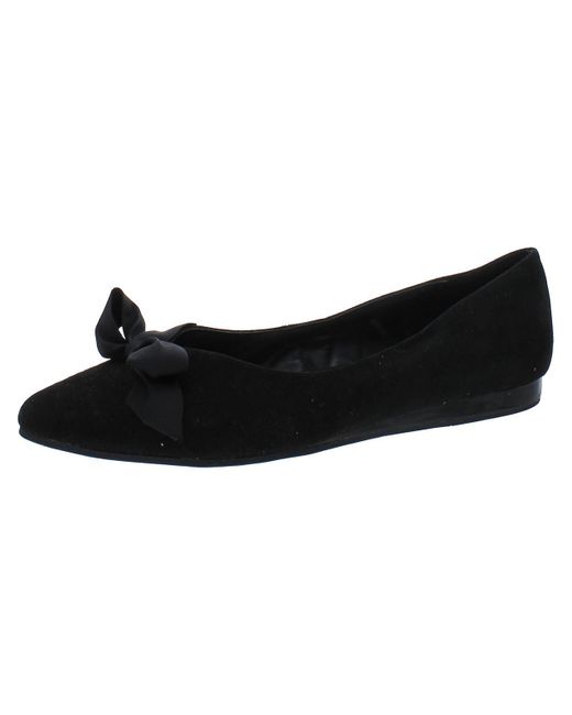 Kenneth Cole Black Faux Suede Pointed Toe Loafers