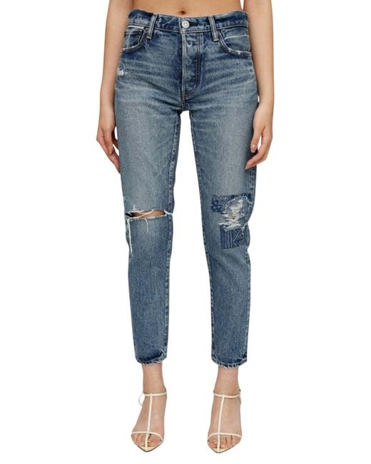Moussy Blue Mv Monroe Tapered Mid Jean