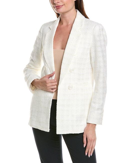 Anne Klein White Double Breasted Jacket