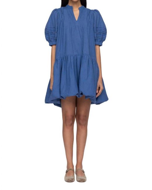 Sea Blue Loren Solid Tunic Dress