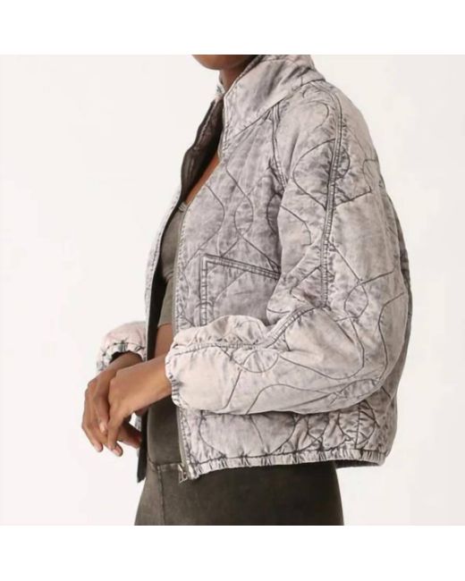 Electric and Rose Gray Quilted Jacket Acid