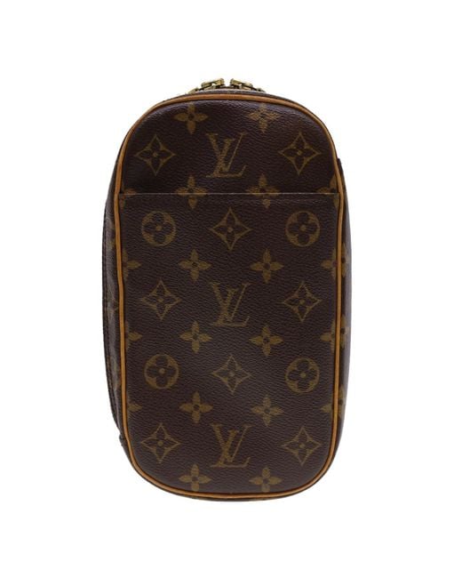 Louis Vuitton Pochette Gange Canvas Clutch Bag (pre-owned) in