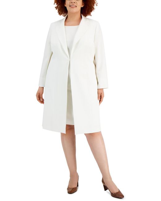 Le Suit White Plus 2pc Office Dress Suit