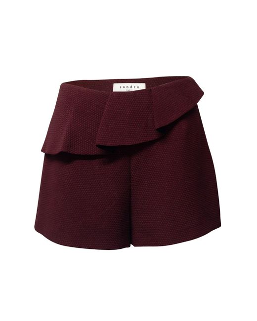 Sandro Ruffled Textured Shorts | Lyst