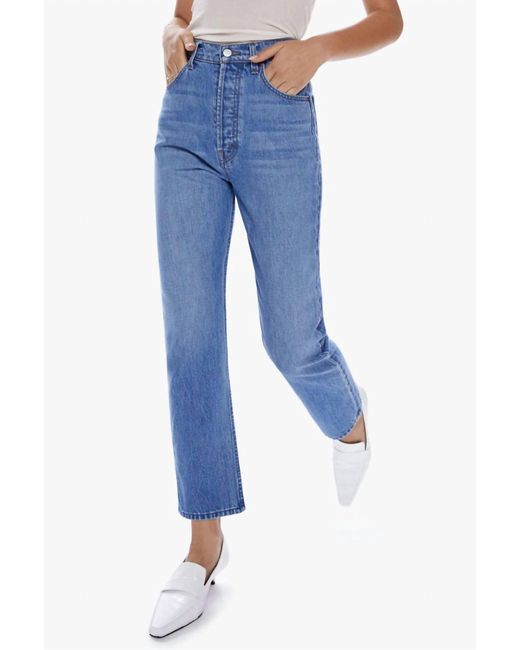 Mother Blue Tippy Top Sweet Tooth Ankle Jean
