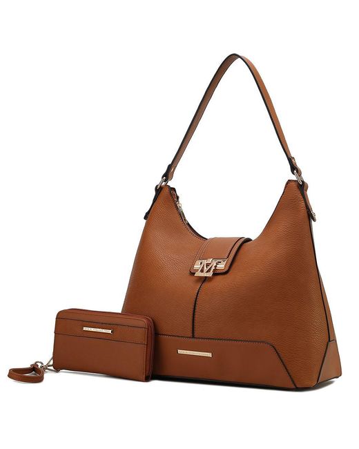 MKF Collection by Mia K Brown Graciela Hobo Handbag By Mia K