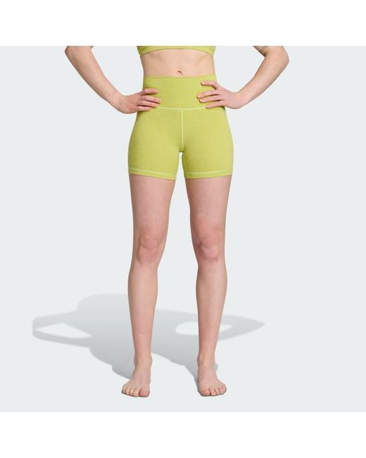 Adidas Green All Me 5-Inch Short Leggings