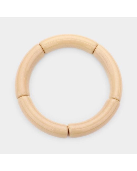 Fashnzfab Natural Solid Resin Stretch Bracelet