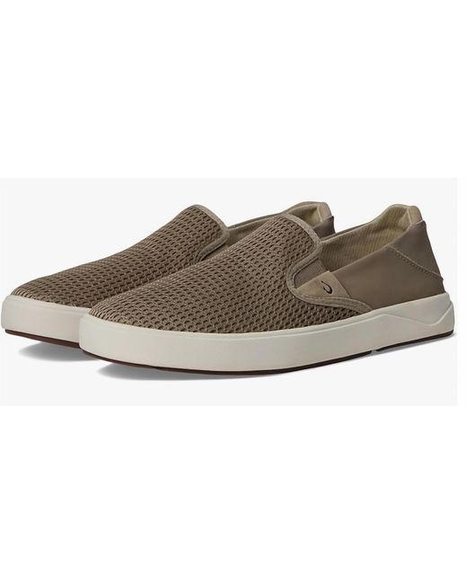 Olukai Black Lae'Ahi Slip-On Sneaker for men