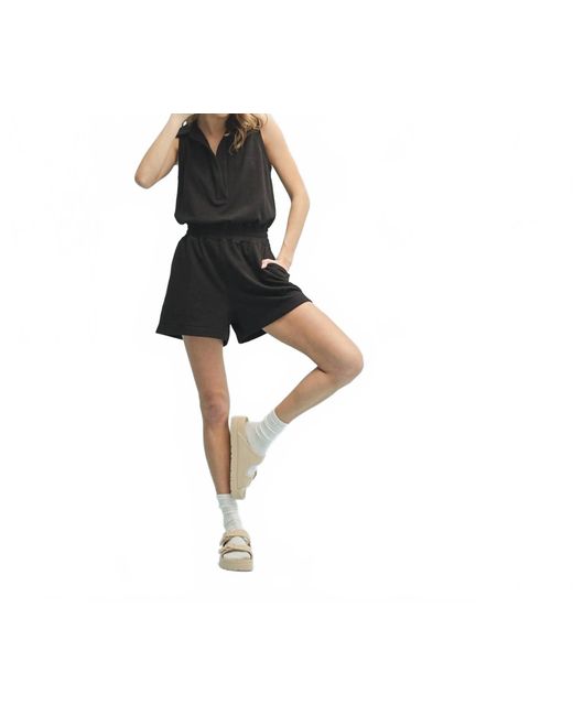 Wishlist Black Athlete Collared Romper