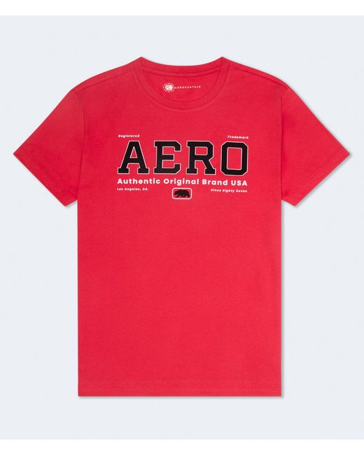 Aéropostale Red Original Brand Appliqué Graphic Tee for men