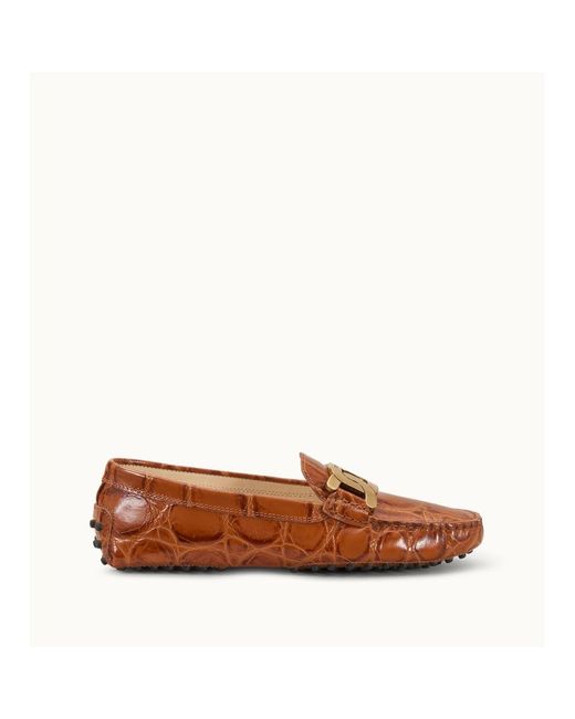 Tod's Brown Kate Gommino Driving Shoes