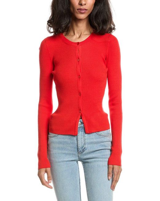 Splendid Red Jette Ribbed Top