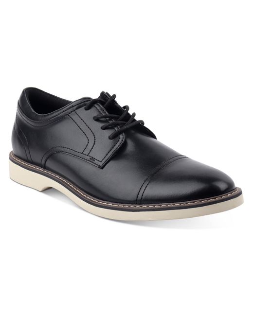 Alfani Black Theo Faux Leather Casual And Fashion Sneakers for men