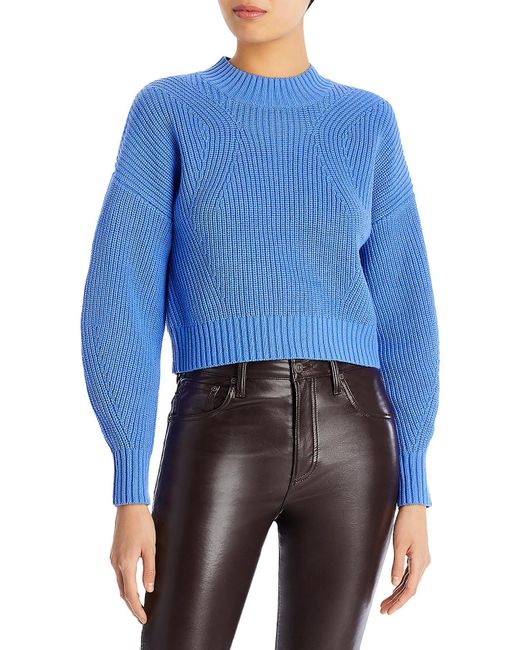 Aqua Blue Cable Knit Warm Pullover Sweater