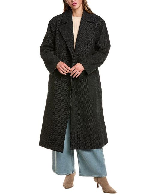 Proenza Schouler Black Ronan Wool-Blend Coat