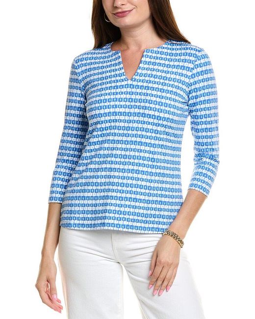 J.McLaughlin Blue Carly Catalina Cloth Top