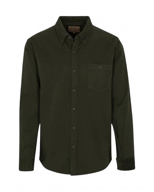 North River Green Flannel Button Down Shirt for men