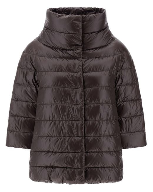 Herno Black Aminta High Collar Down Jacket