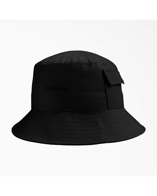 Dickies Black Script Logo Bucket Hat for men