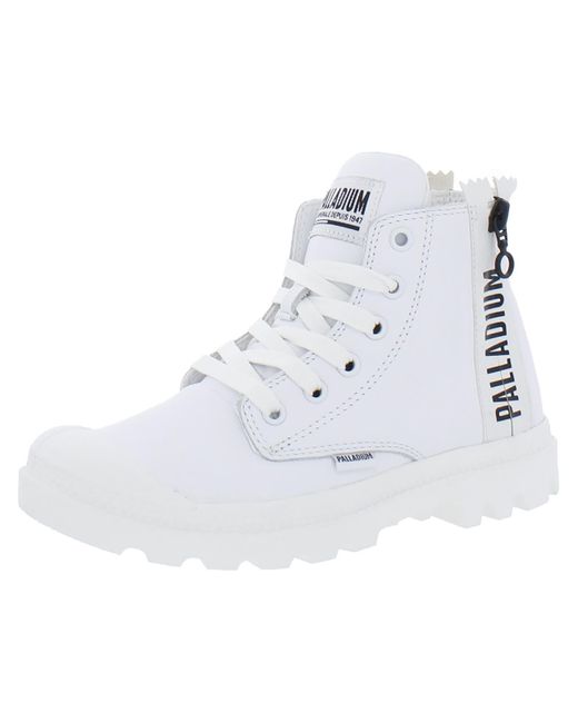 Palladium Pampa Ubn Leather Lace-up High-top Sneakers in White | Lyst