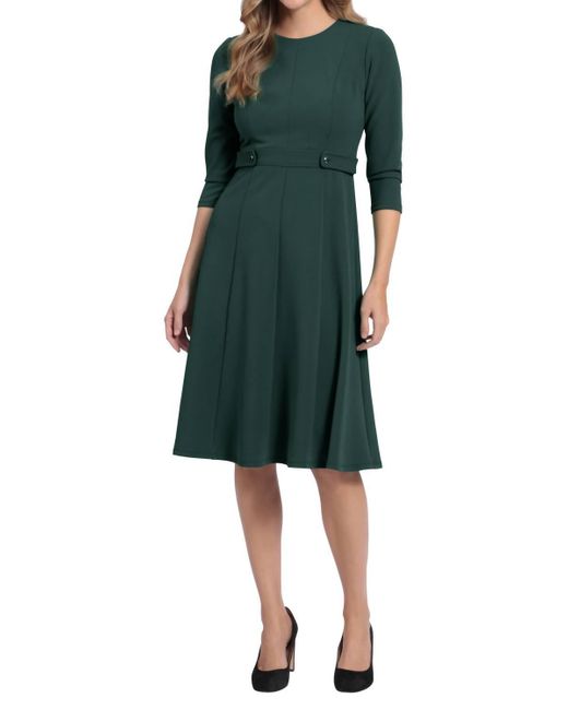 Maggy London Green London Times Emerald 3/4 Sleeve Dress