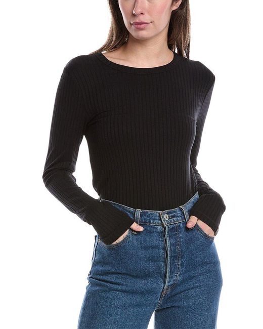 Rag & Bone Black Luca Rib Top