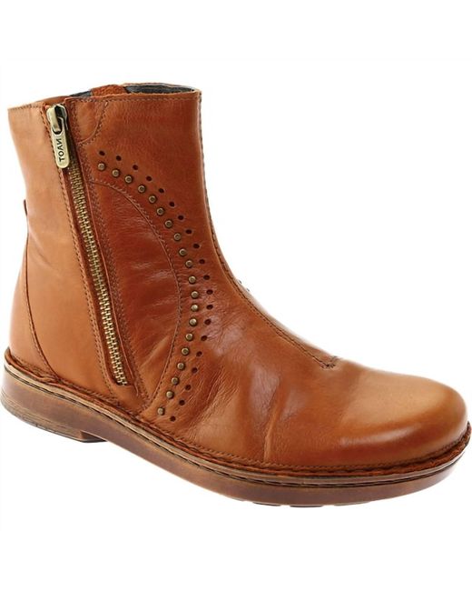 Naot Brown Cetona Boot In Soft Maple Leather