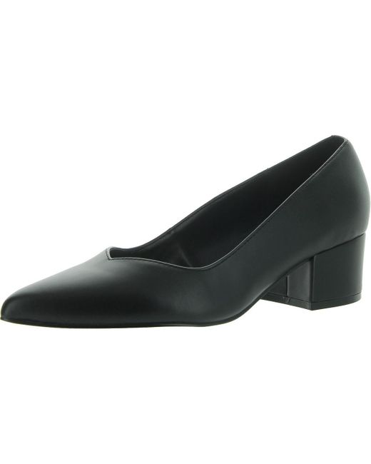 Marc Fisher Black Labore 2 Faux Leather Pointed Toe Pumps