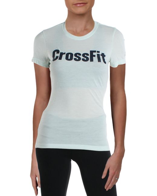 Reebok Running Fitness T-shirt in White | Lyst