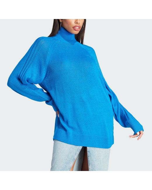 adidas Blue Version Knit Sweater | Lyst