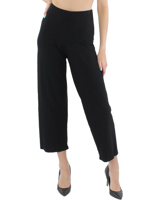 Eileen Fisher Knit High Waist Straight Leg Pants in Black Lyst