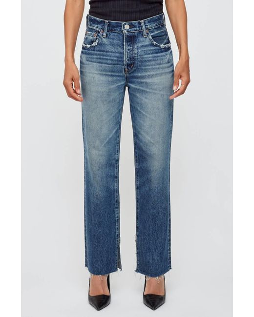 Moussy Blue Gleason Straight Leg Jeans