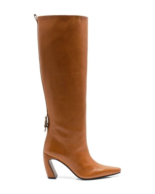 Free People Date Night Knee High Boot in Brown | Lyst