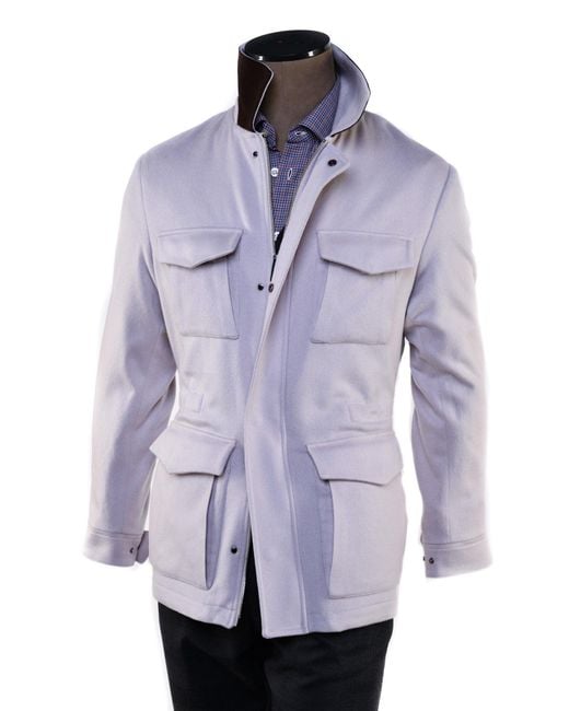 Kiton Purple Kired By Tobe Cashmere Overcoat for men