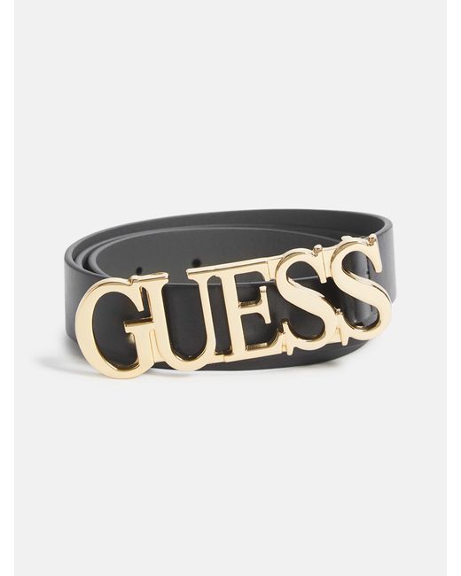 Guess Factory White Marianna Letter Belt