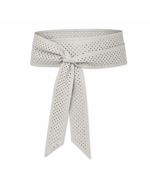 IRO White Nera Cuts Cloud Wrap Belt