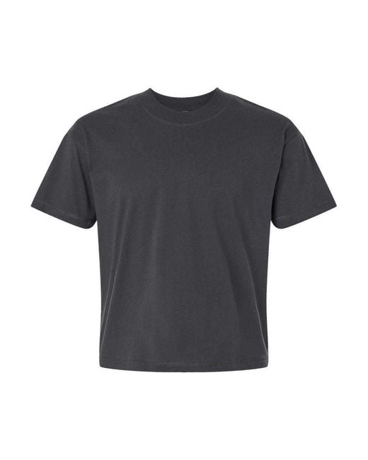 L.A.T Black Relaxed Crew Tee for men
