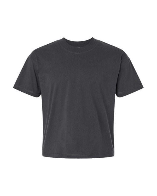 L.A.T Black Relaxed Crew Tee for men