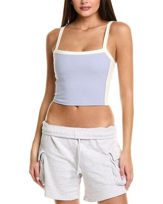 LSPACE Blue L* Sidelines Top