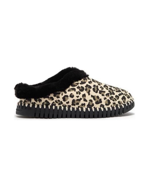 Ilse Jacobsen Black Tulip 3150 Leopard Slipper