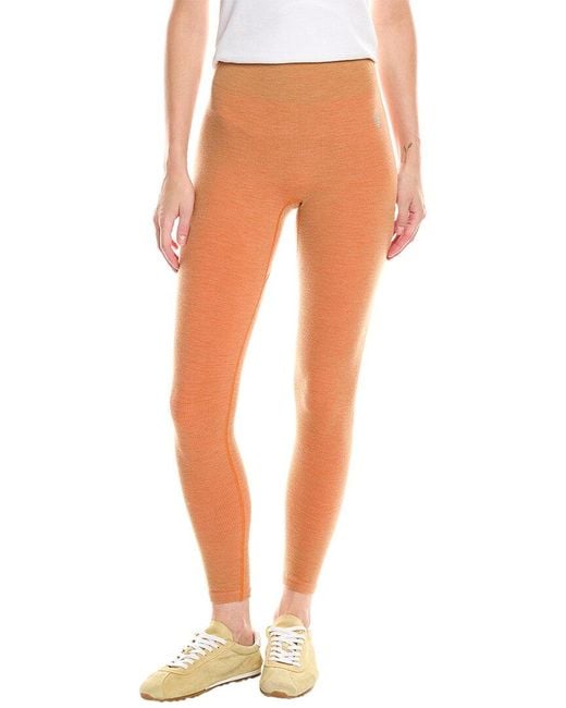 Free People Orange Cool Down Wool-Blend Legging