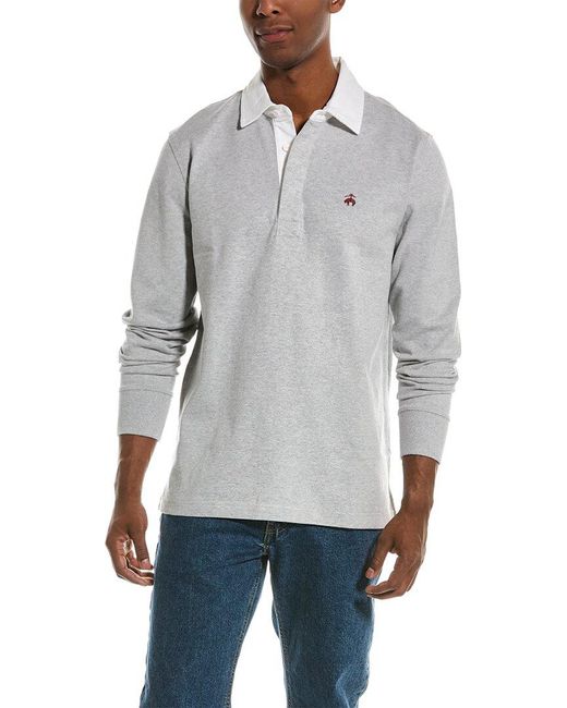 Brooks Brothers Core Rugby Polo Shirt in Gray for Men Lyst