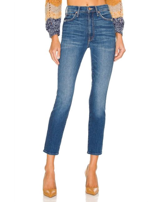 Mother Blue Swooner Rascal Ankle Jeans