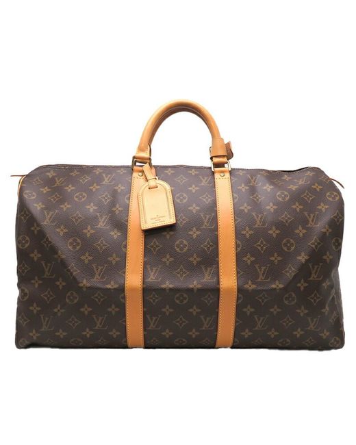 Louis Vuitton Brown Keepall 50 Canvas Travel Bag (pre-owned)