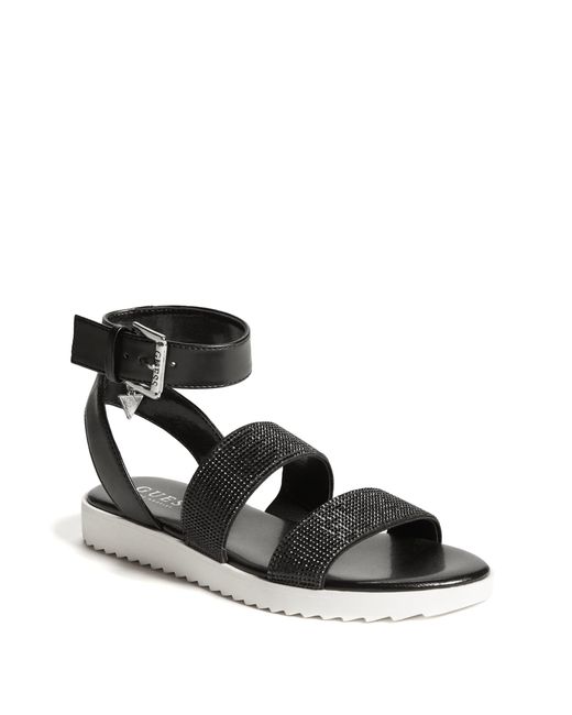 Guess Factory Kinley Sandals in Black | Lyst