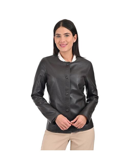 Nine West Gray Chic No-Collar Jacket
